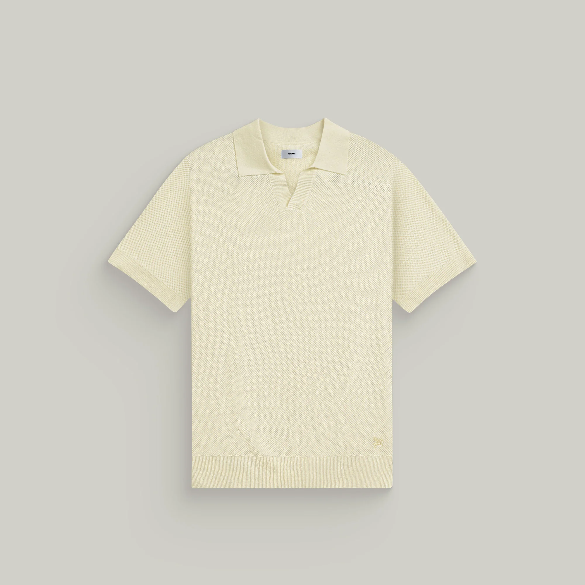 Buttonless Knit Polo - Vanilla