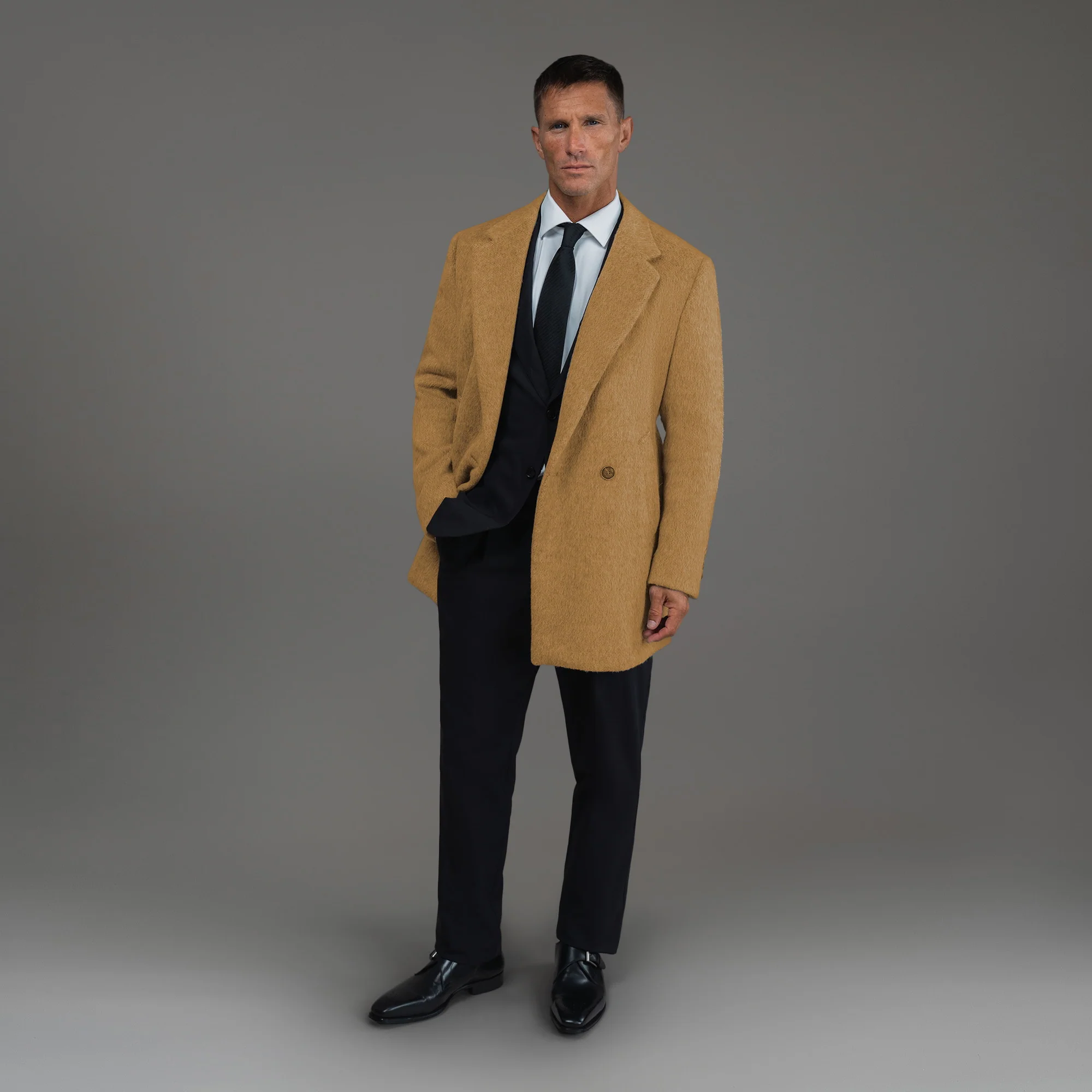 Classic Wool Silk Overcoat - Image 13