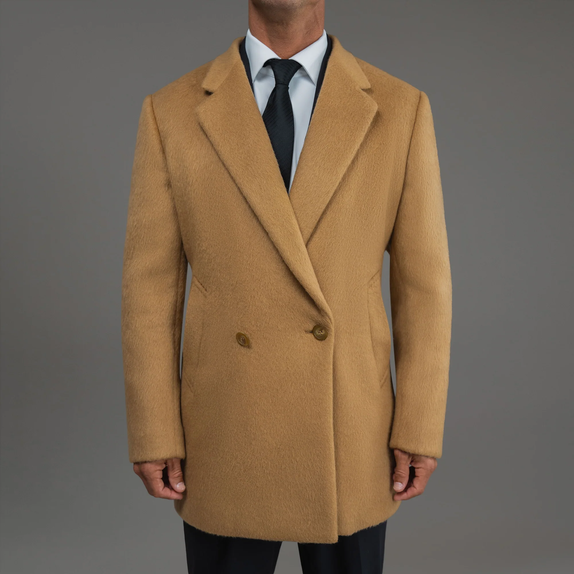 Classic Wool Silk Overcoat - Image 21