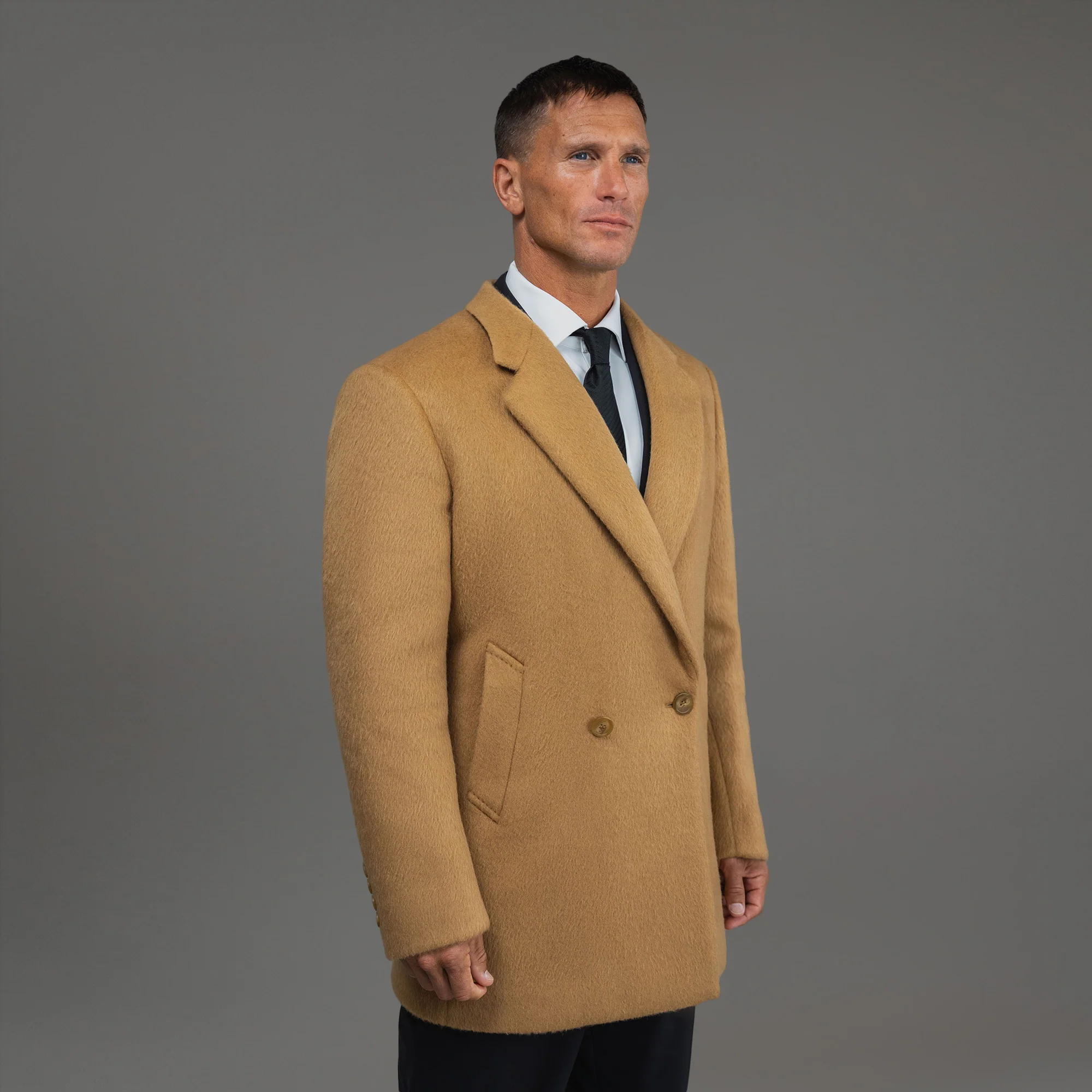 Classic Wool Silk Overcoat - Image 24