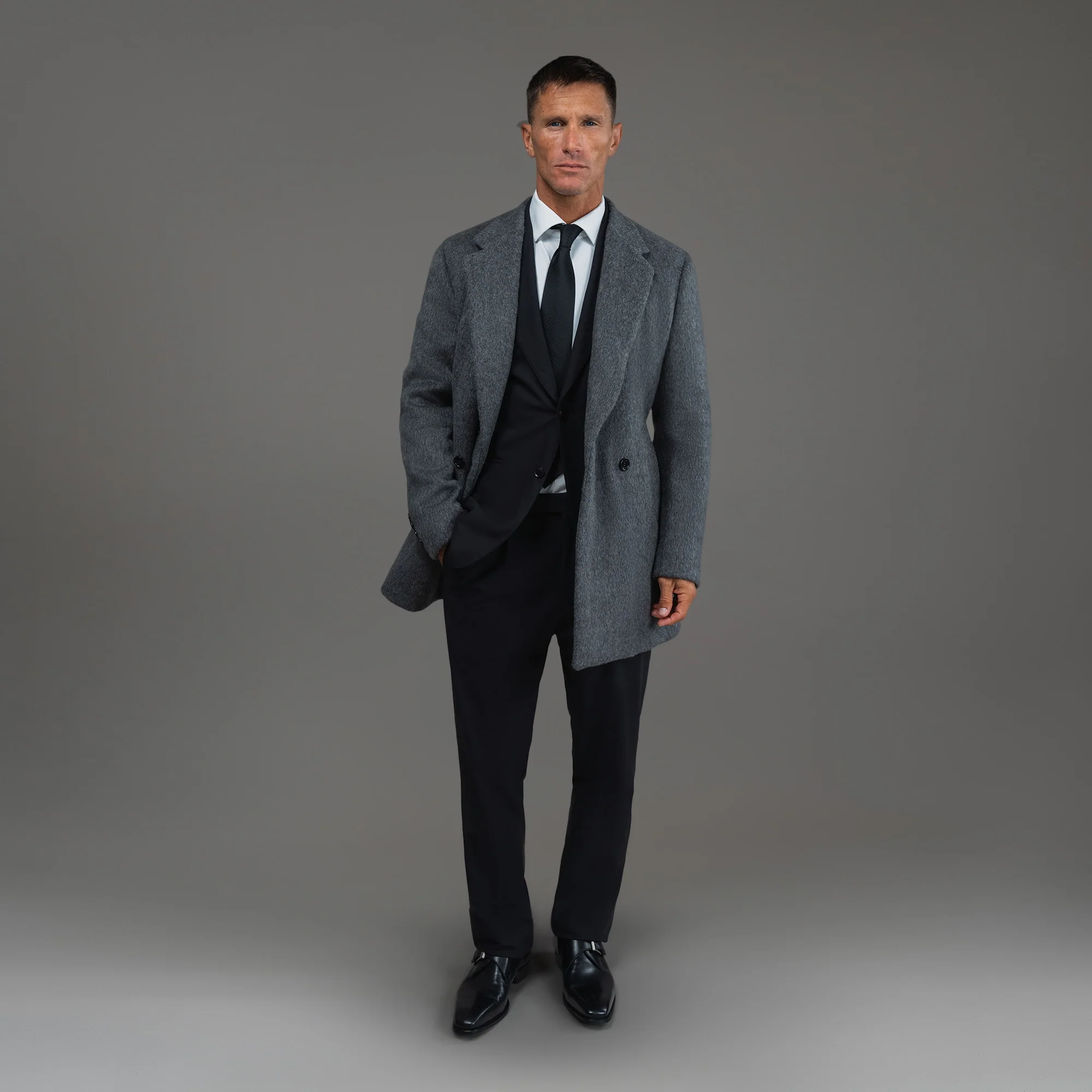 Classic Wool Silk Overcoat - Image 25