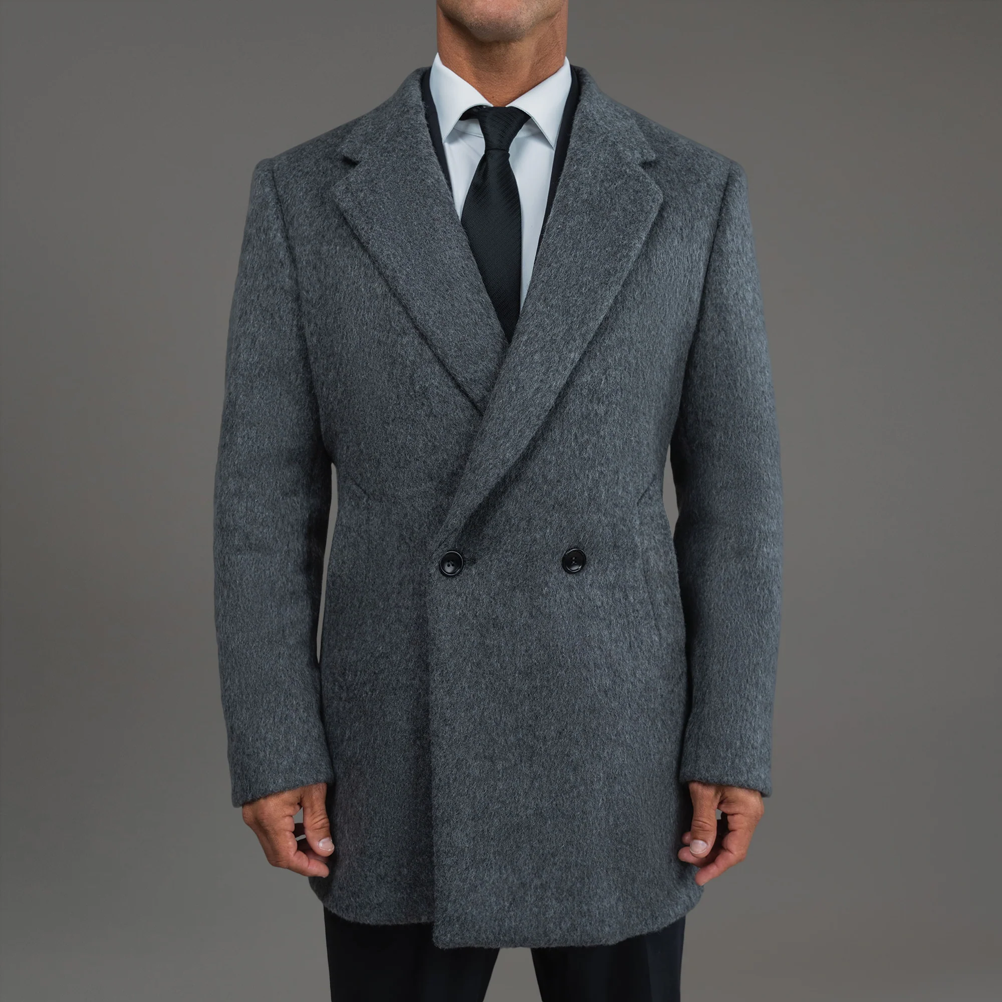 Classic Wool Silk Overcoat - Image 27