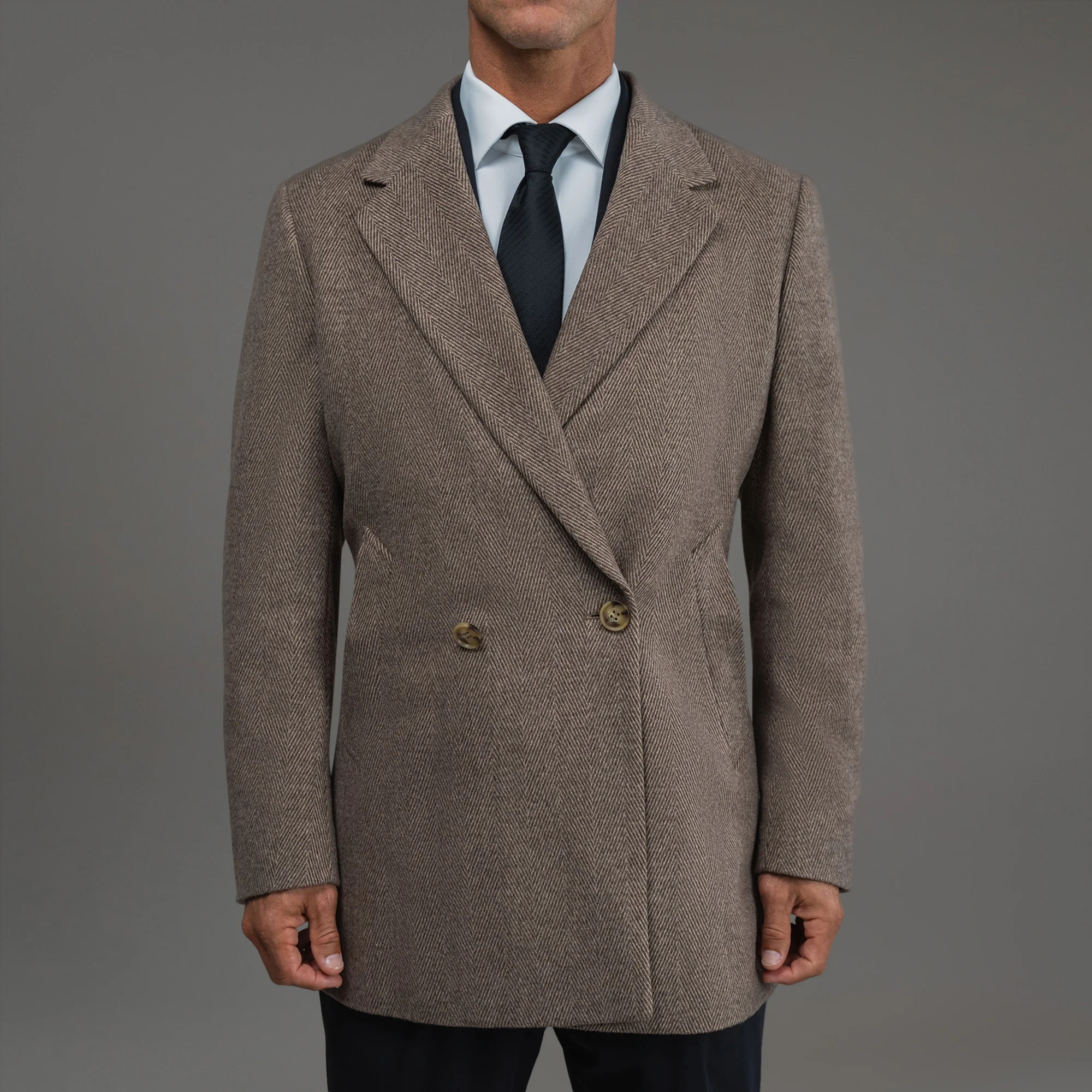Classic Wool Silk Overcoat - Image 3