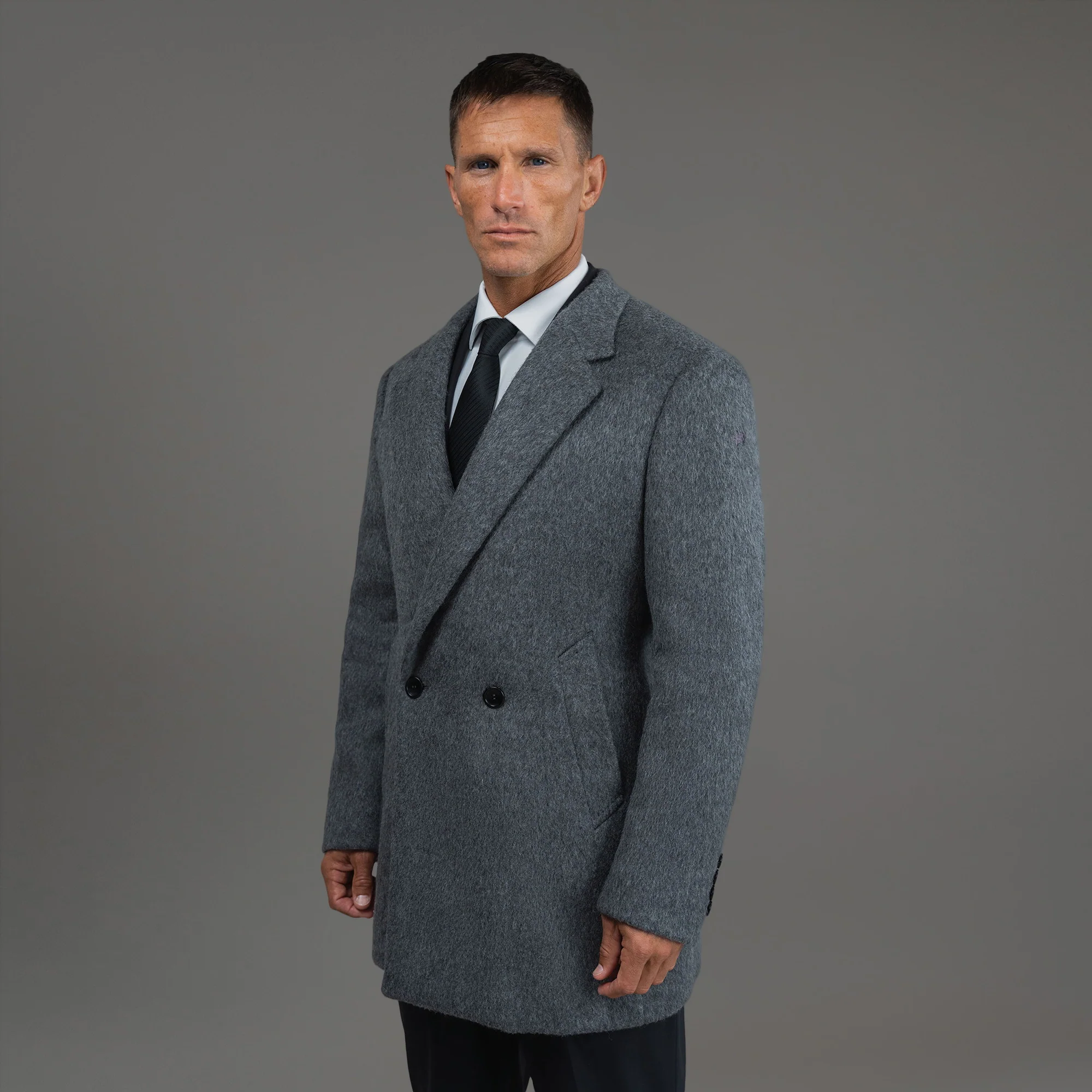 Classic Wool Silk Overcoat - Image 34