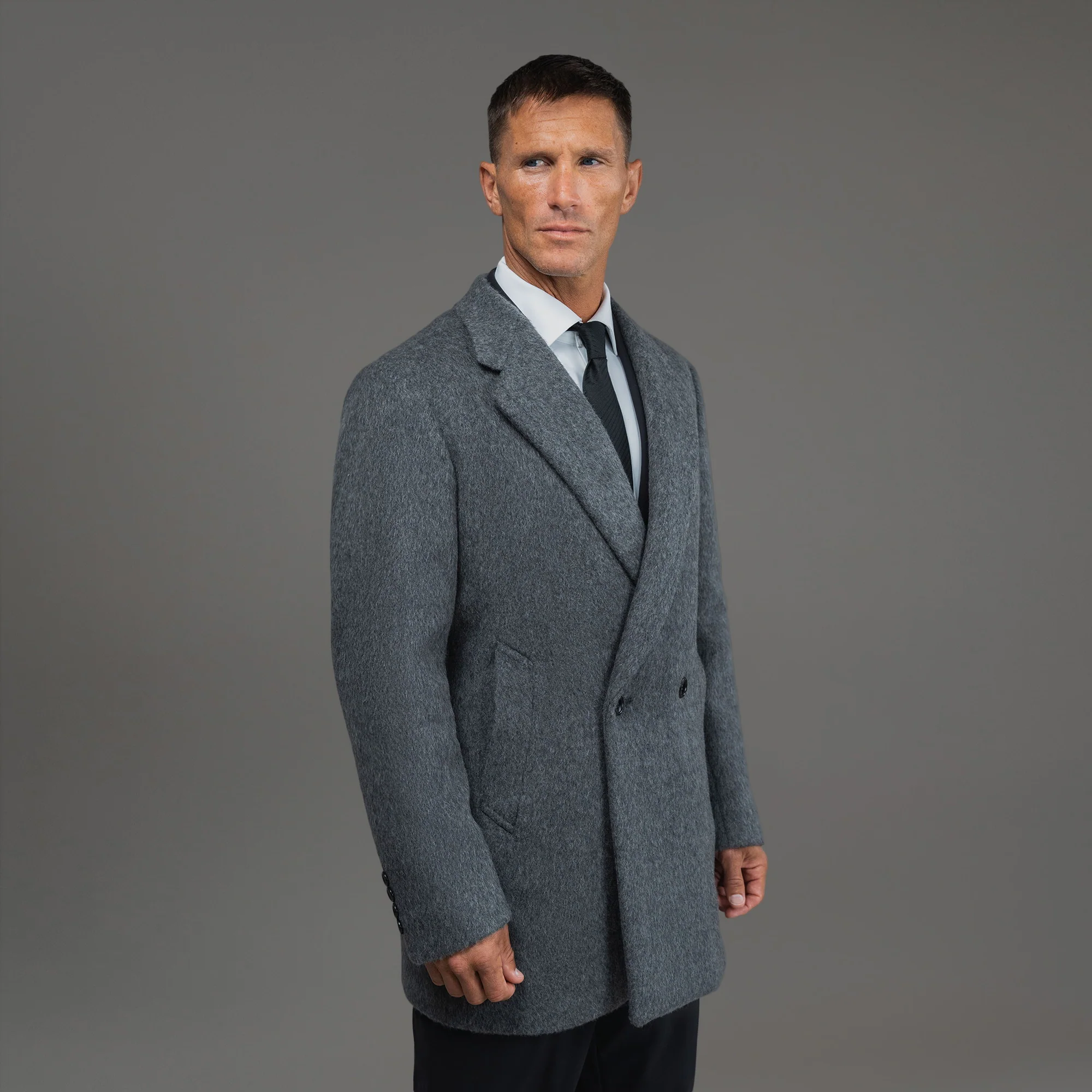 Classic Wool Silk Overcoat - Image 36