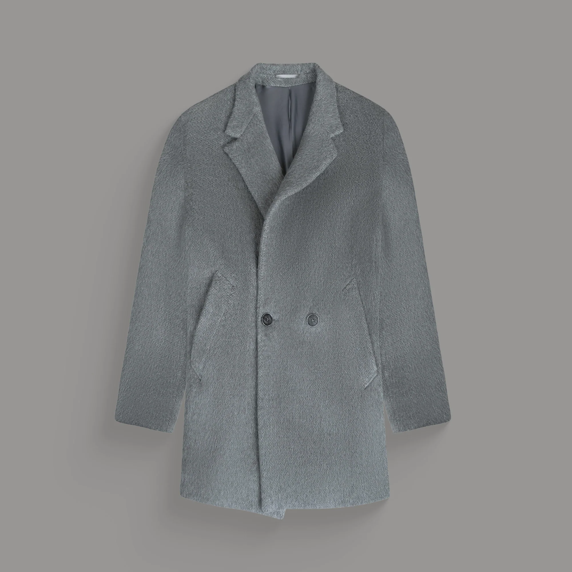 Classic Wool Silk Overcoat - Image 38