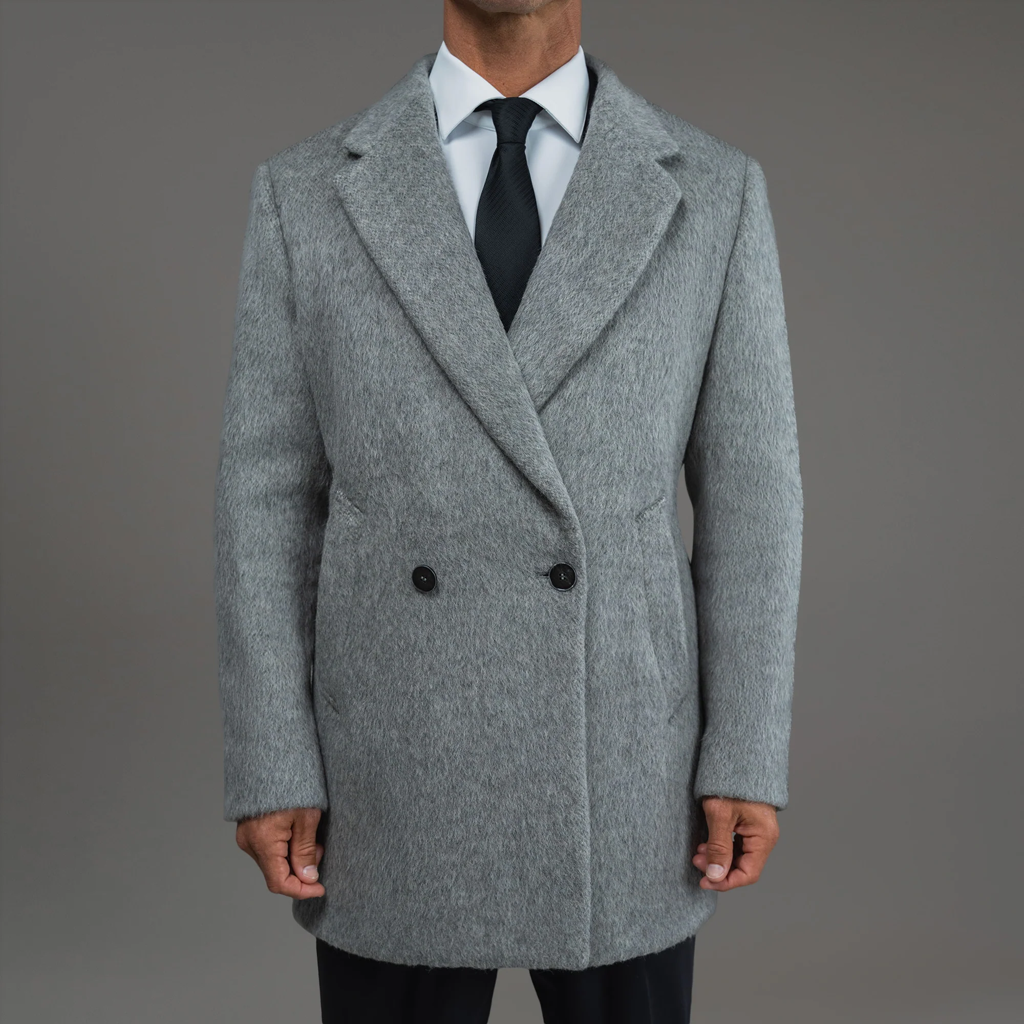 Classic Wool Silk Overcoat - Image 39