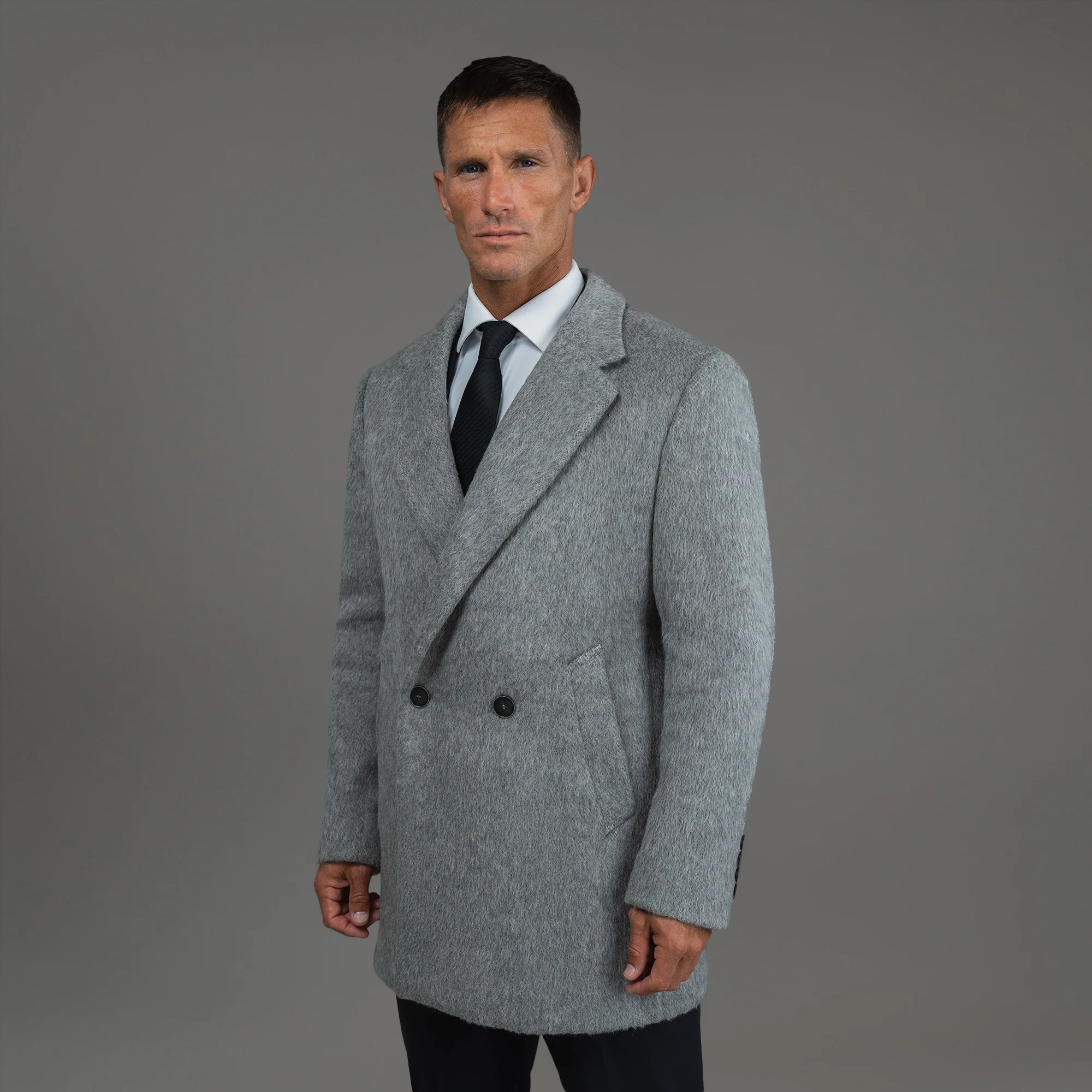Classic Wool Silk Overcoat - Image 46