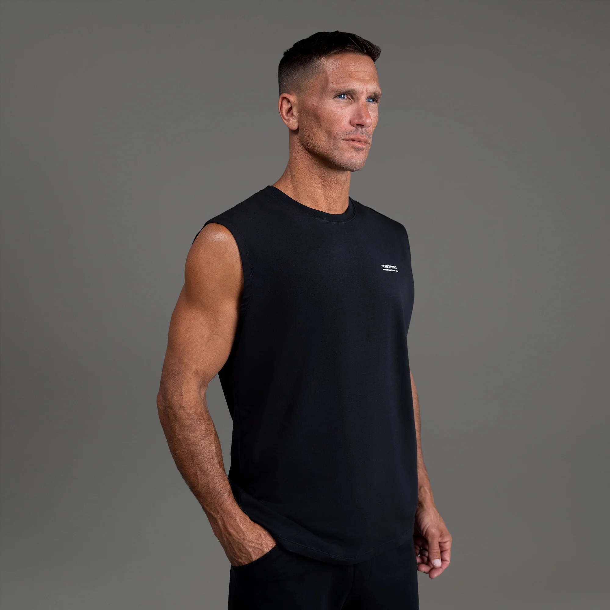 Commissioned Cumulus Tank Top - Black - Image 8