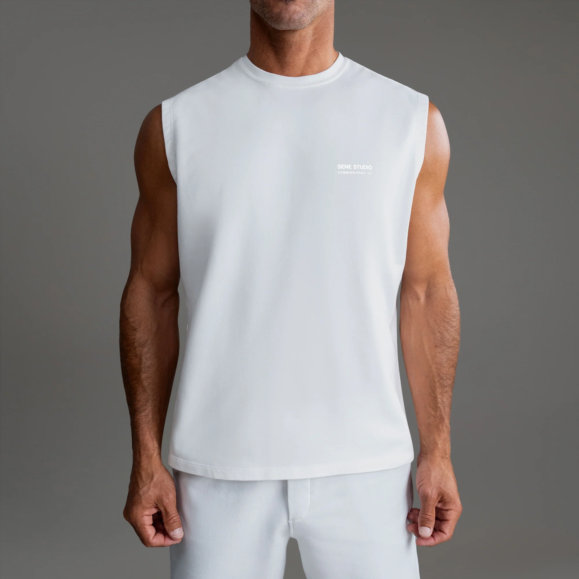 Commissioned Cumulus Tank Top - White - Image 3