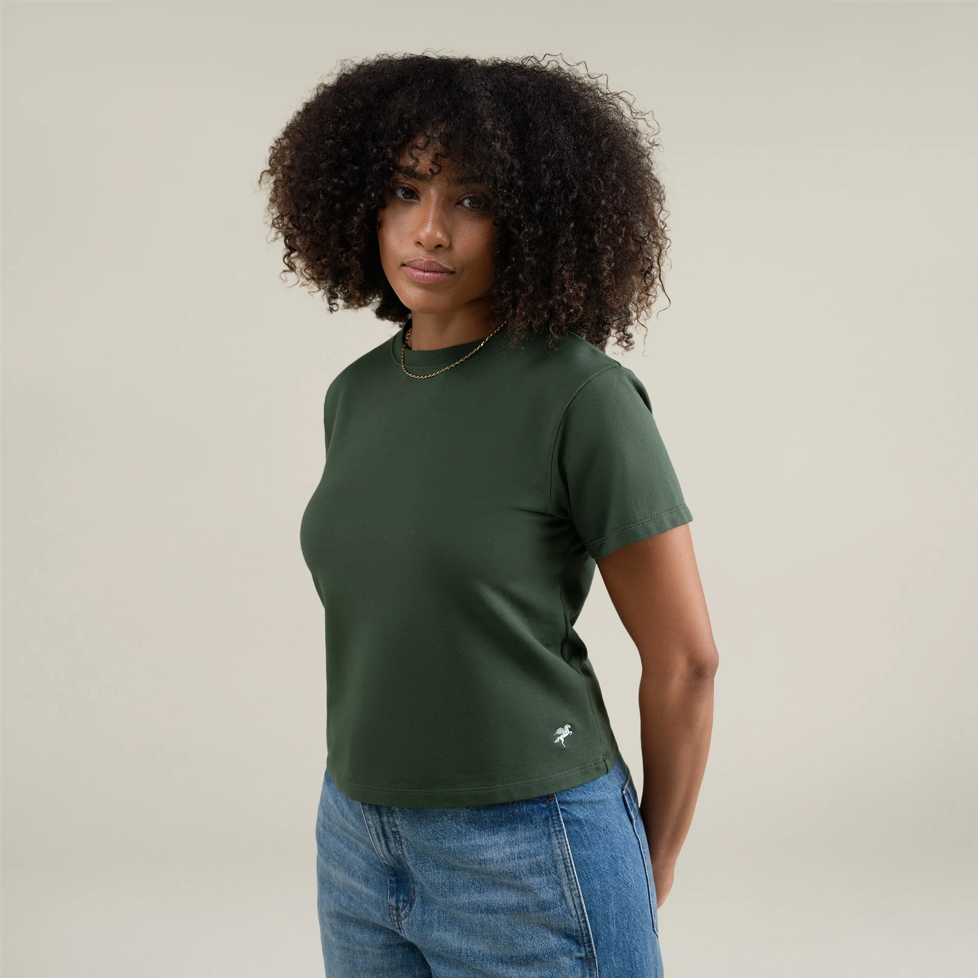 Cumulus Boxy Tee - Moss - Image 6