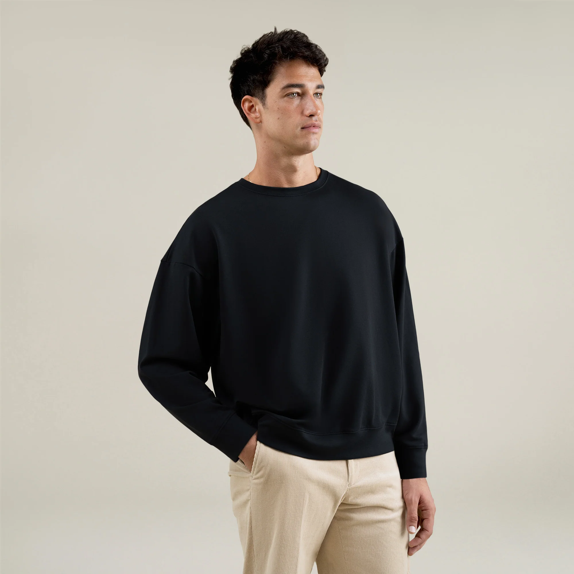Cumulus Drop Pullover - Black - Image 4