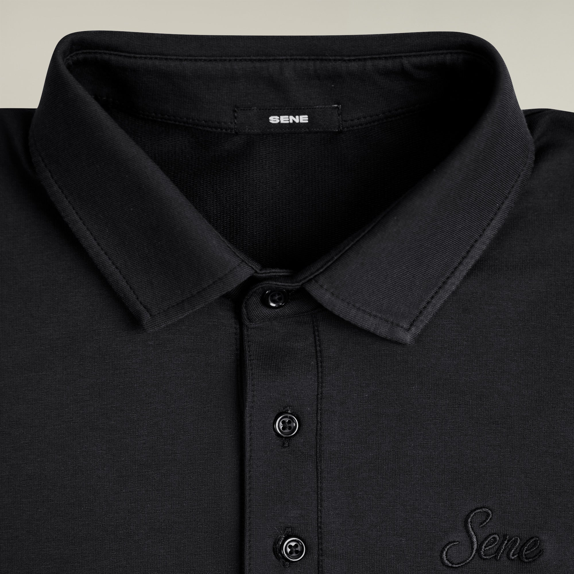 Cumulus Script Polo - Black - Image 5
