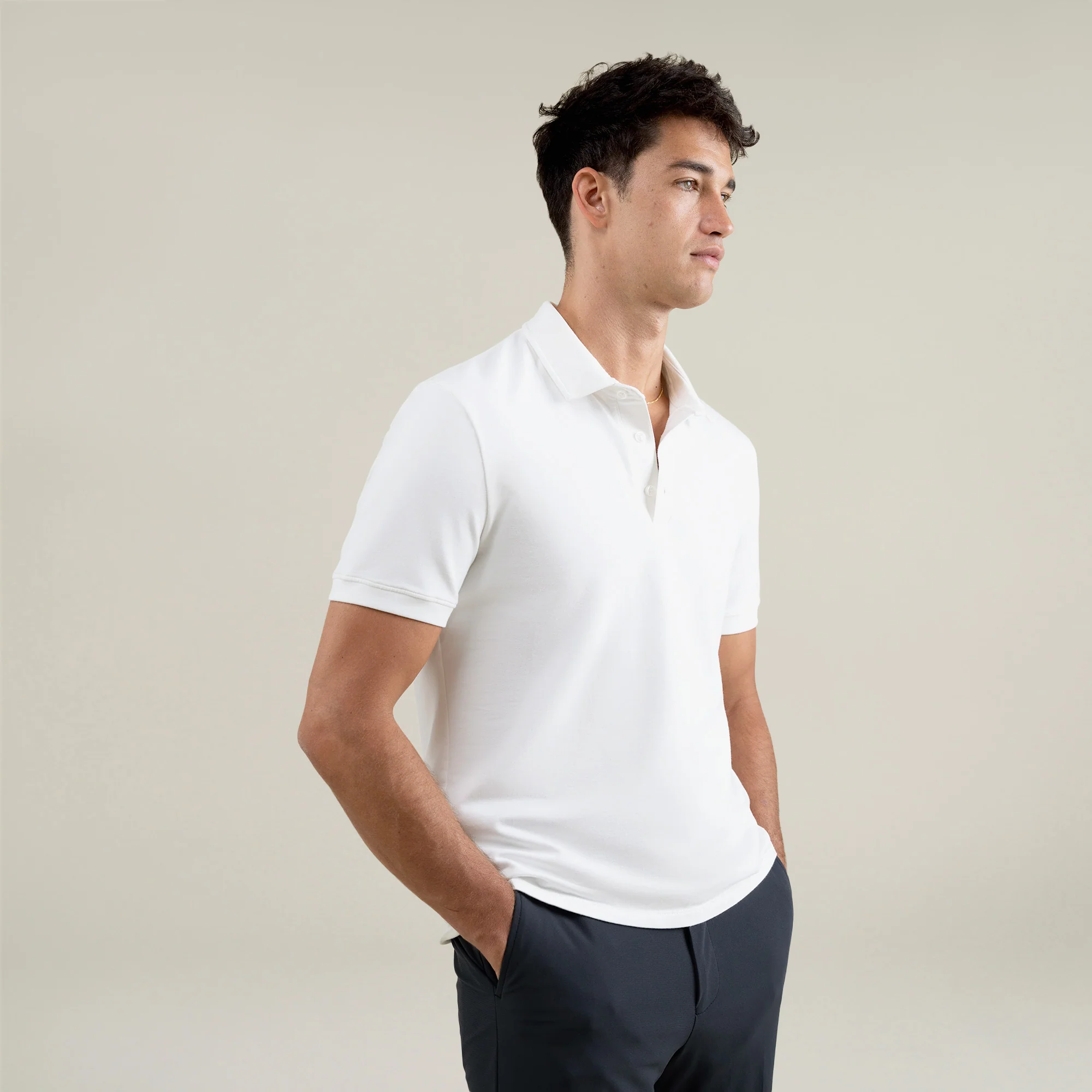 Cumulus Script Polo - White - Image 8