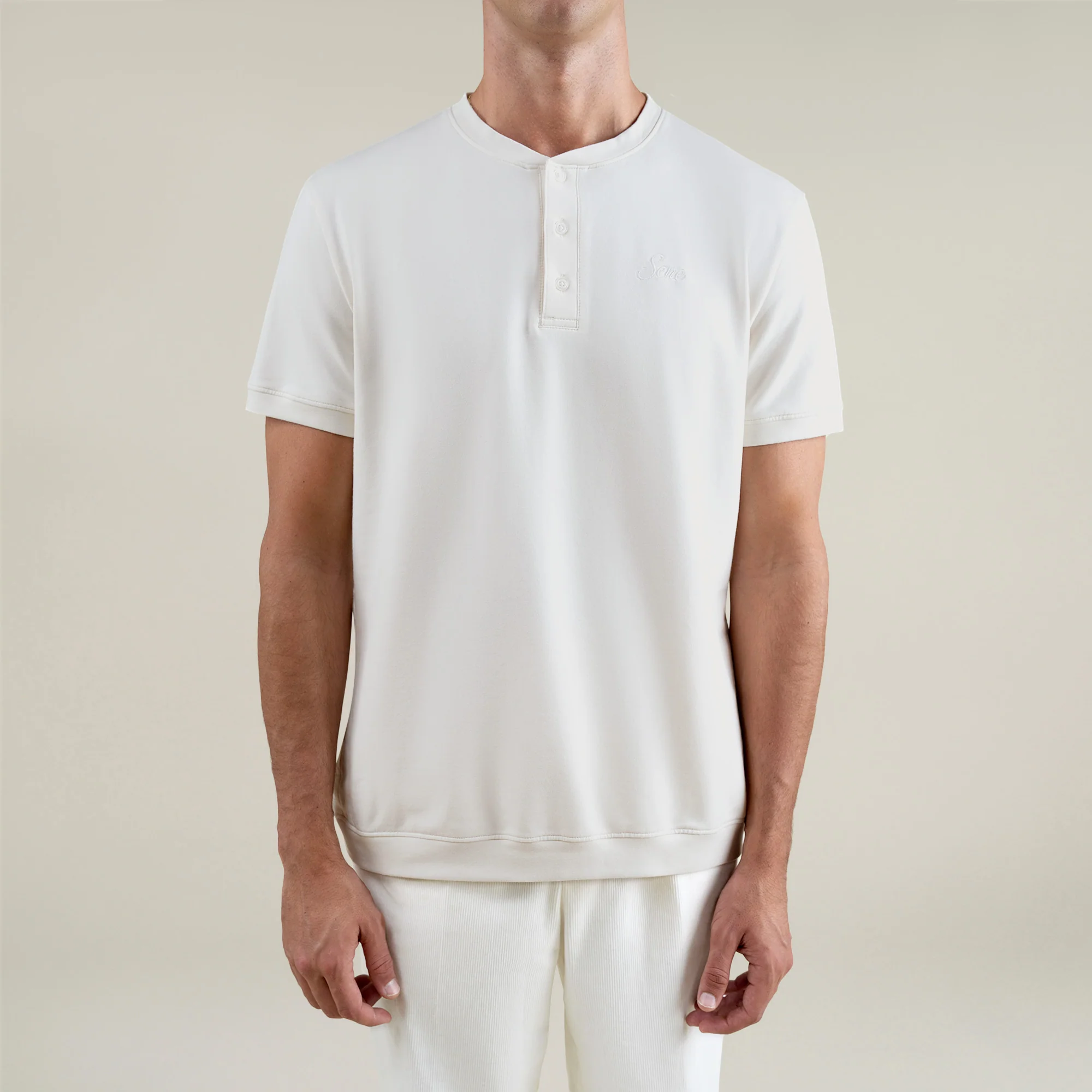 Cumulus Tailored Henley - Bone - Image 4