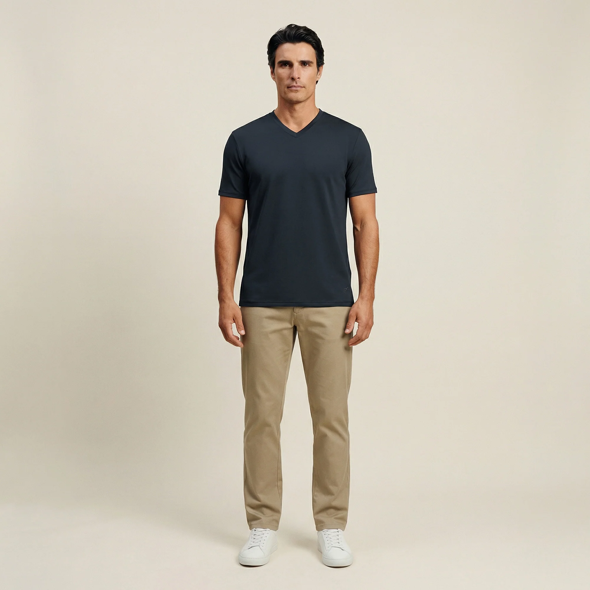 Cumulus V-Neck T-Shirt - Midnight - Image 3