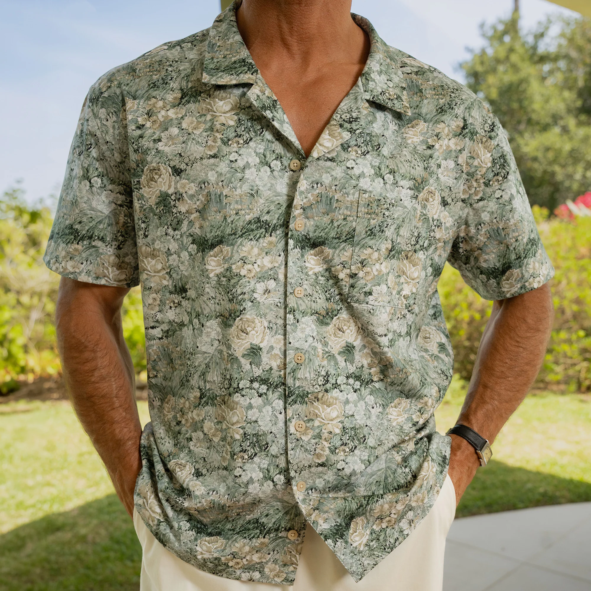 Stretch Cotton Camp Shirt - Image 6