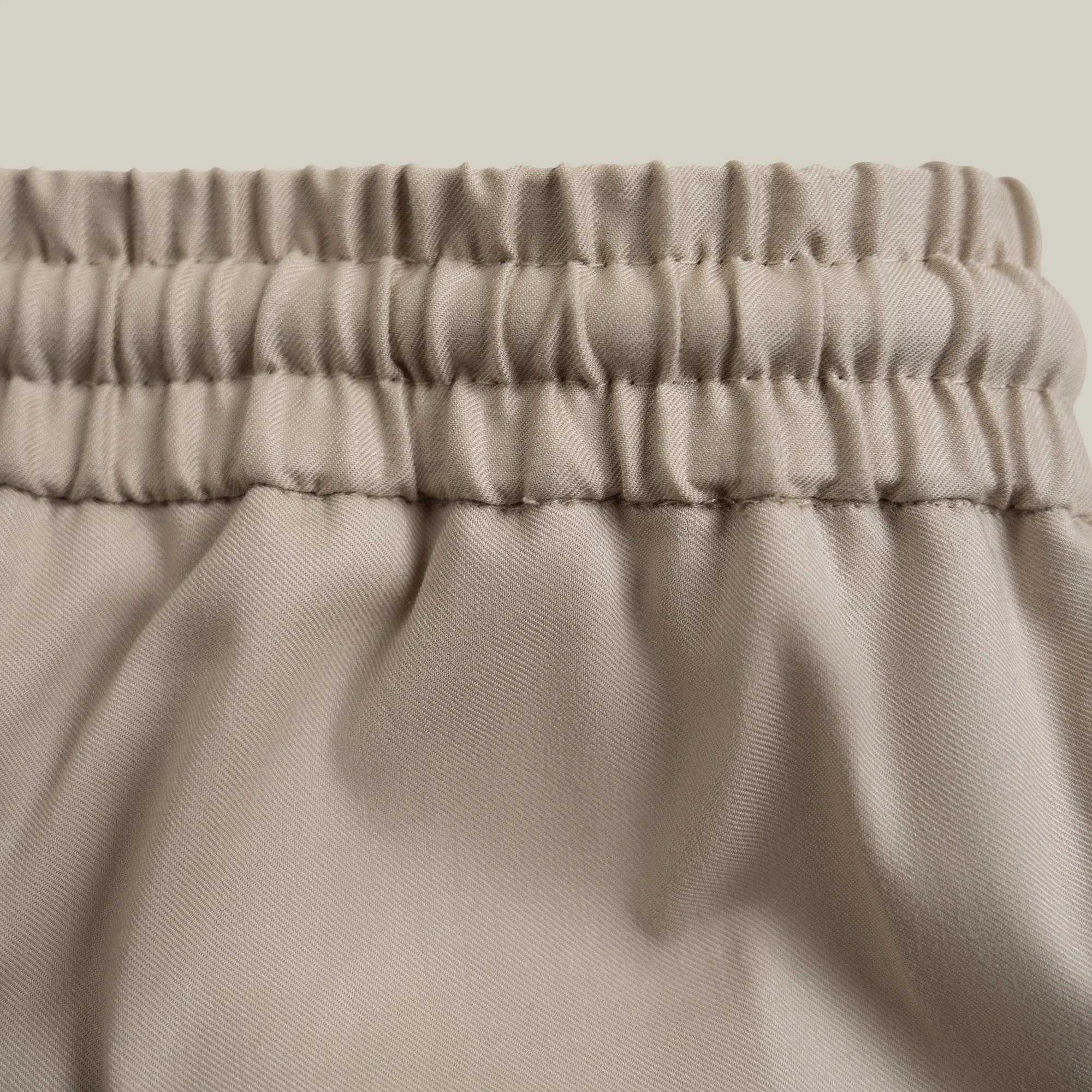 Stretch Cotton Drawstring Shorts - Flat White - Image 9