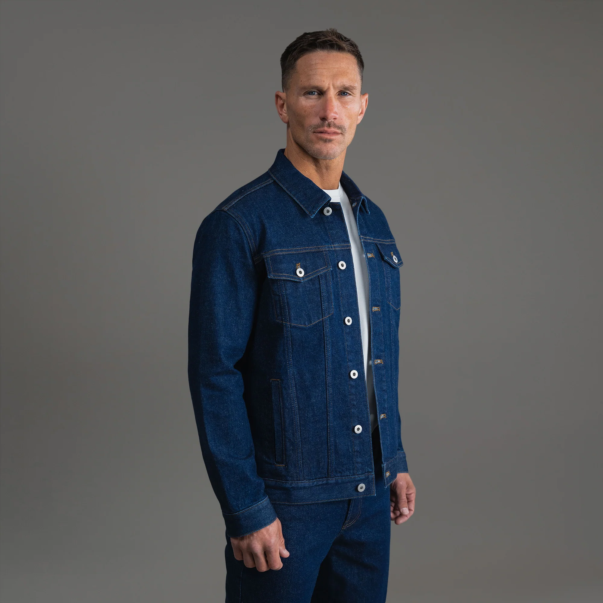 True Denim Jacket - Deep Indigo - Image 11