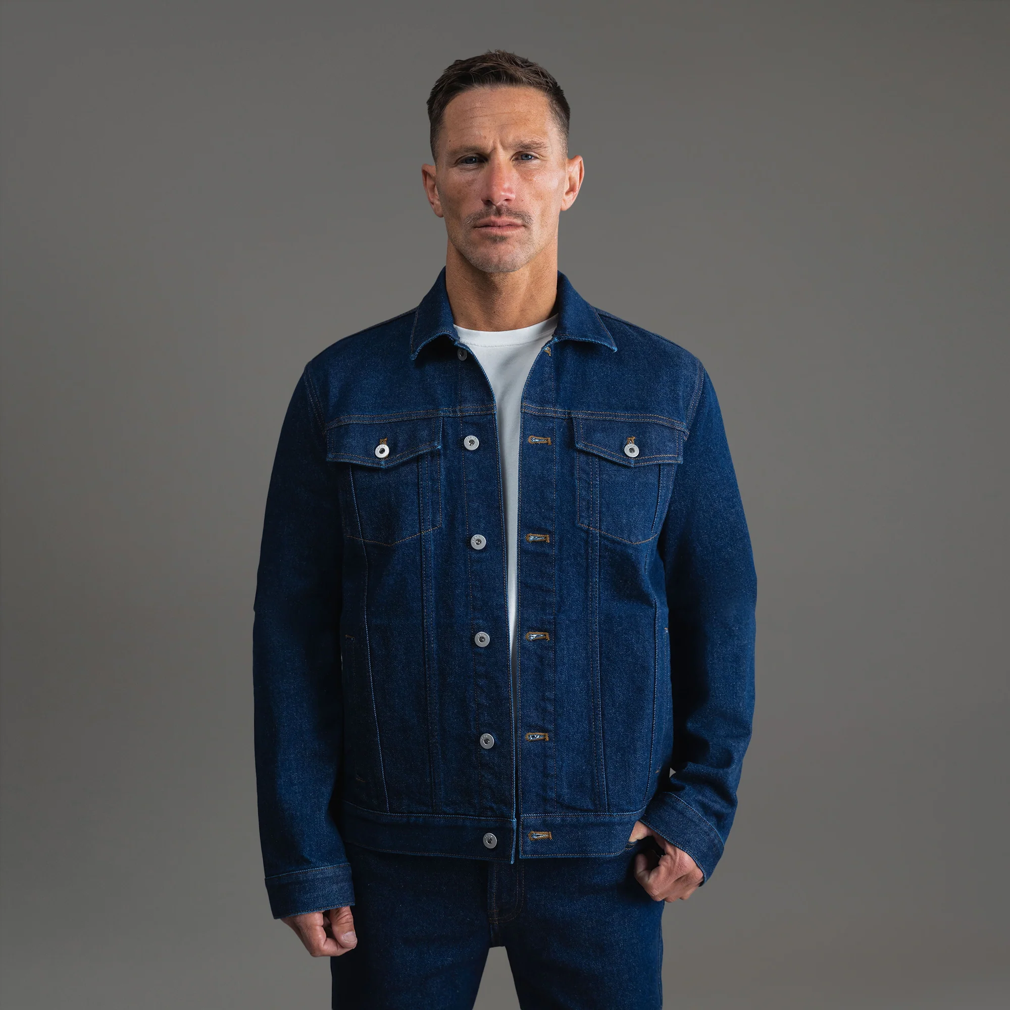 True Denim Jacket - Deep Indigo - Image 13