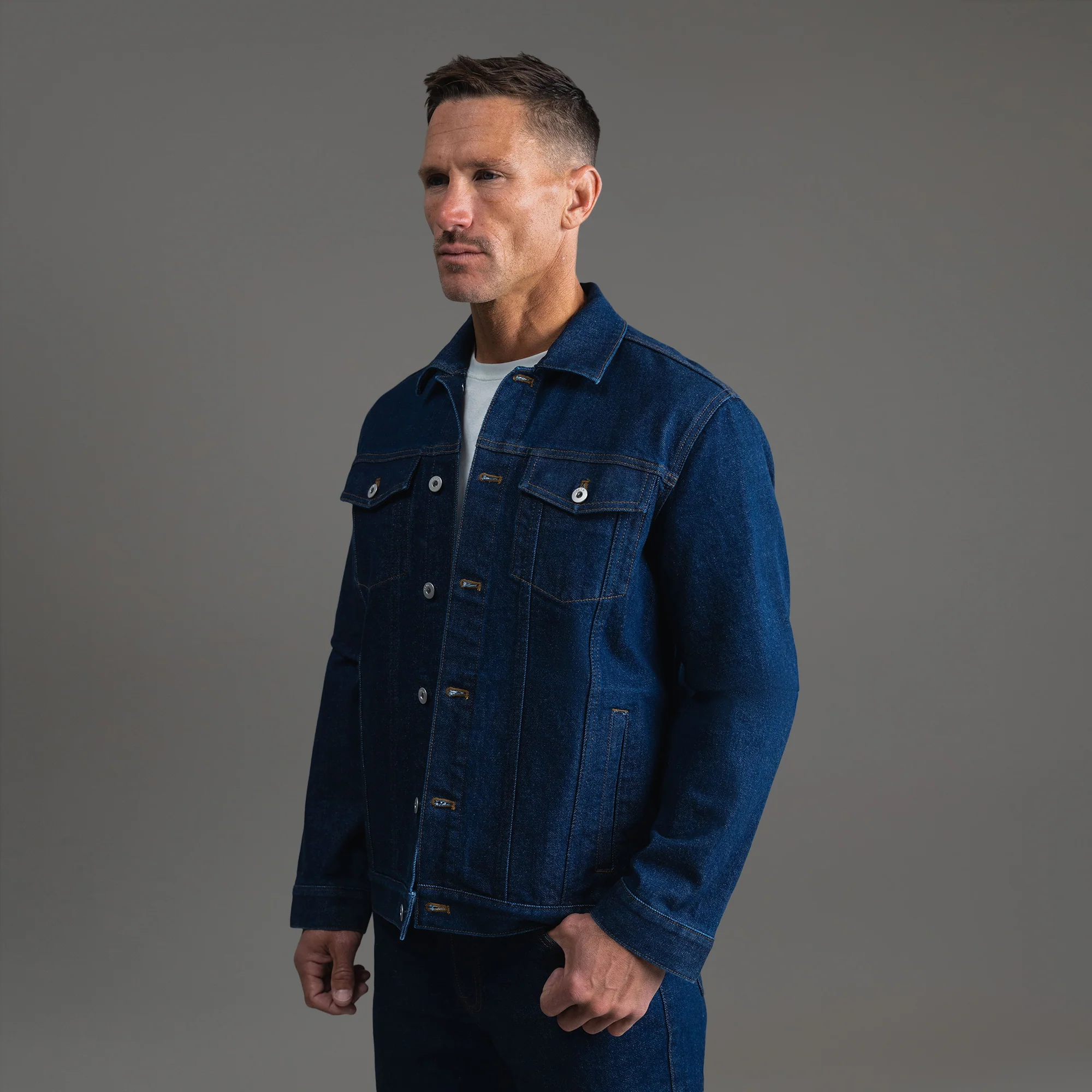 True Denim Jacket - Deep Indigo - Image 15