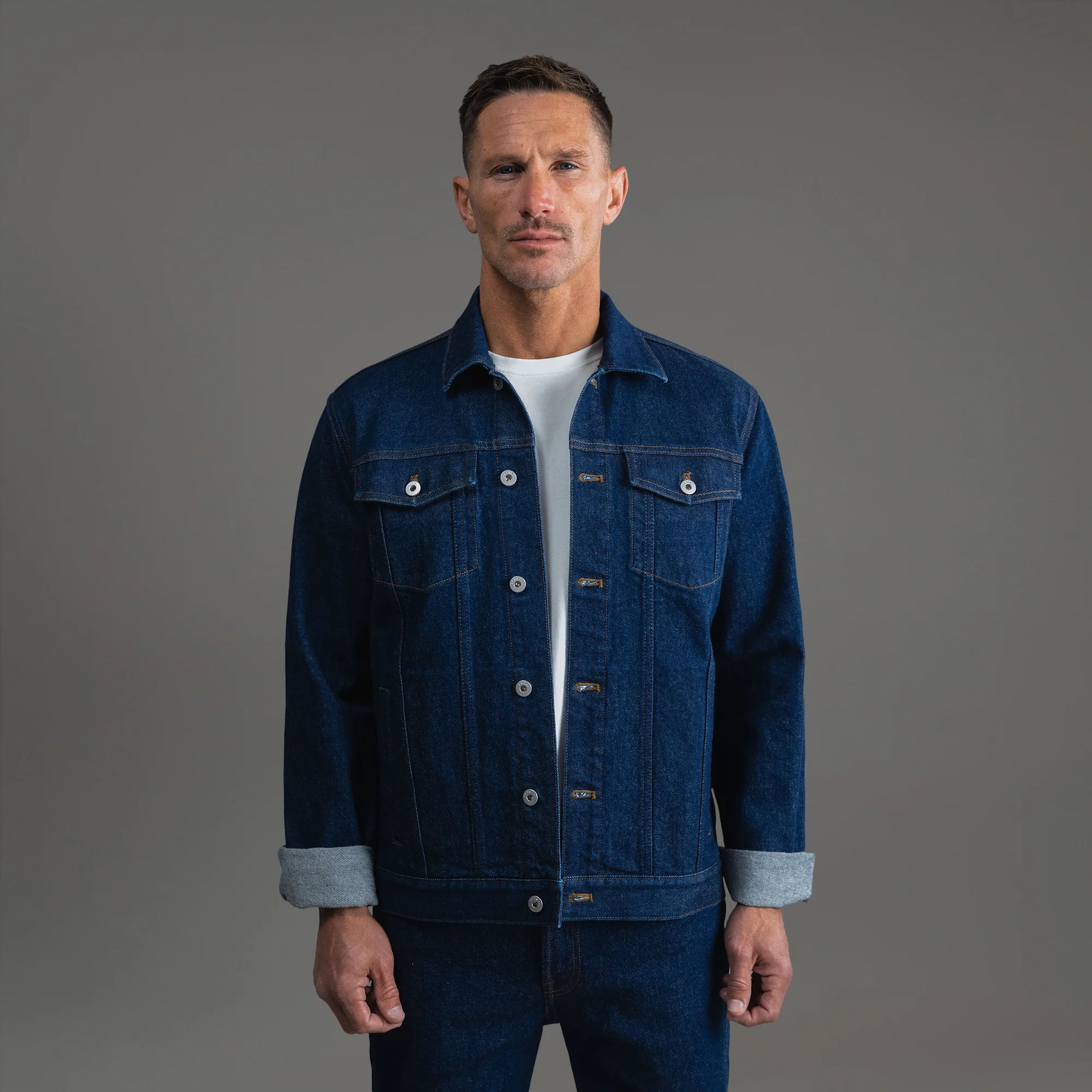 True Denim Jacket - Deep Indigo - Image 9