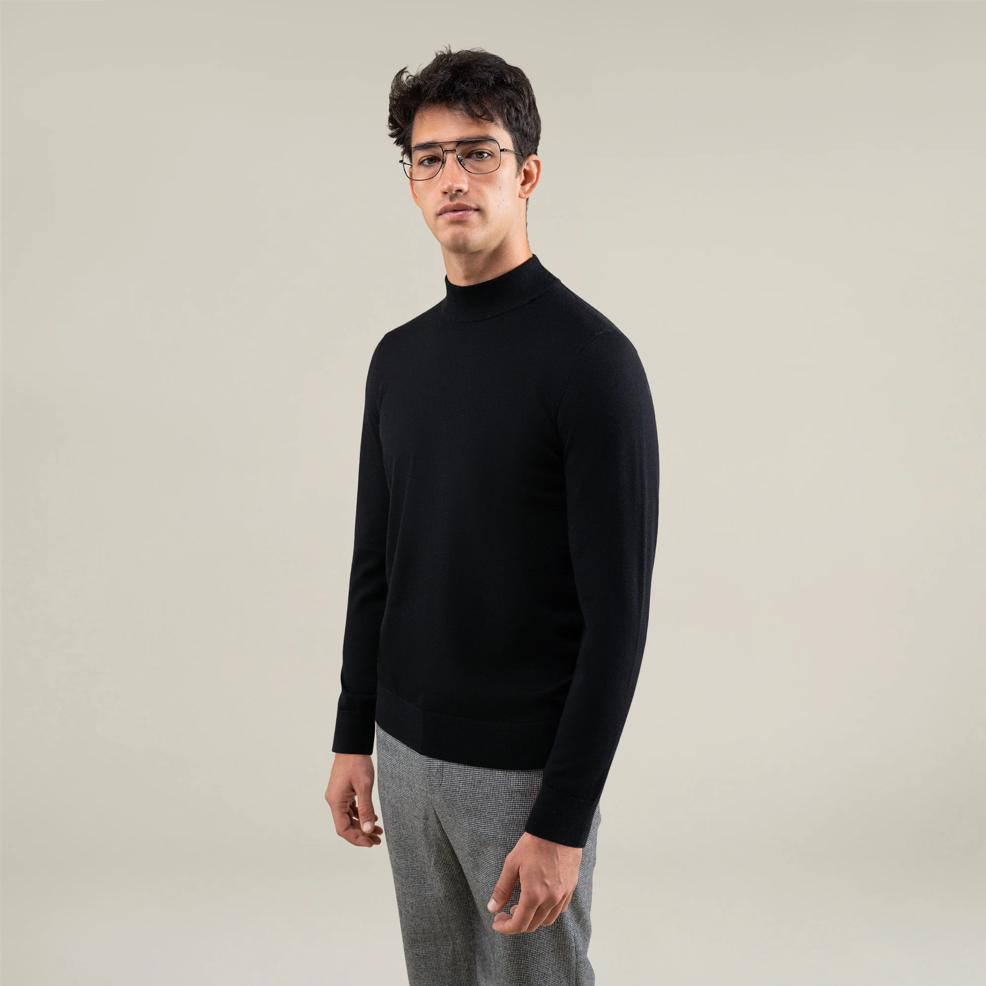 Wool Mock Neck Sweater - Image 18