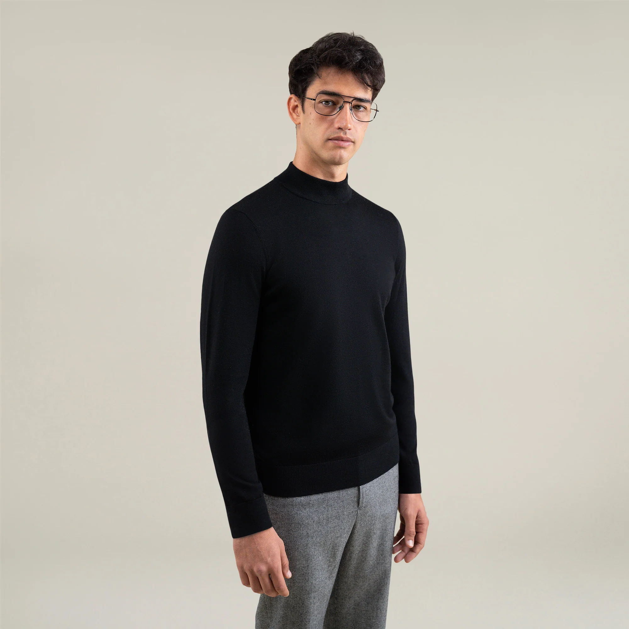 Wool Mock Neck Sweater - Image 20