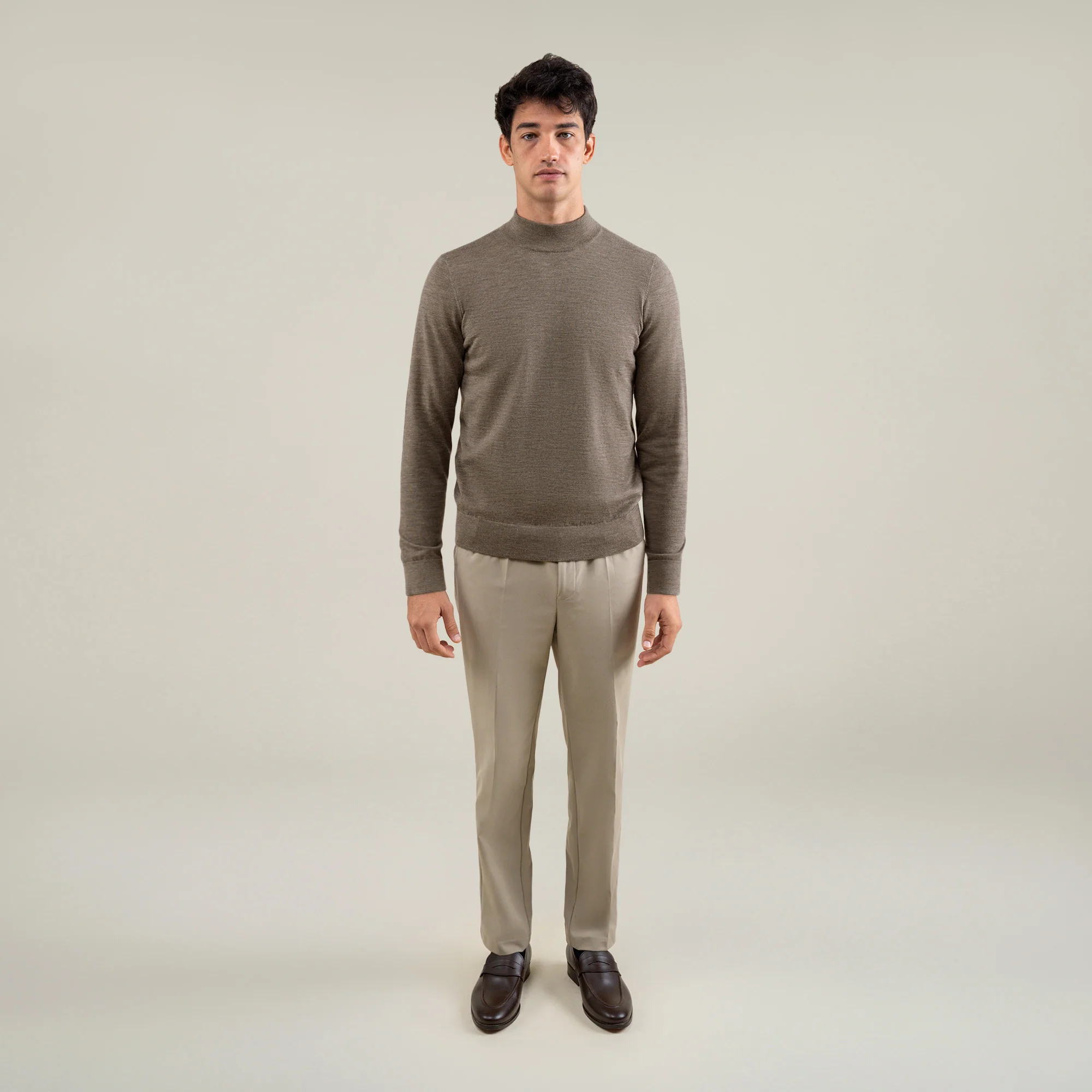 Wool Mock Neck Sweater - Image 3